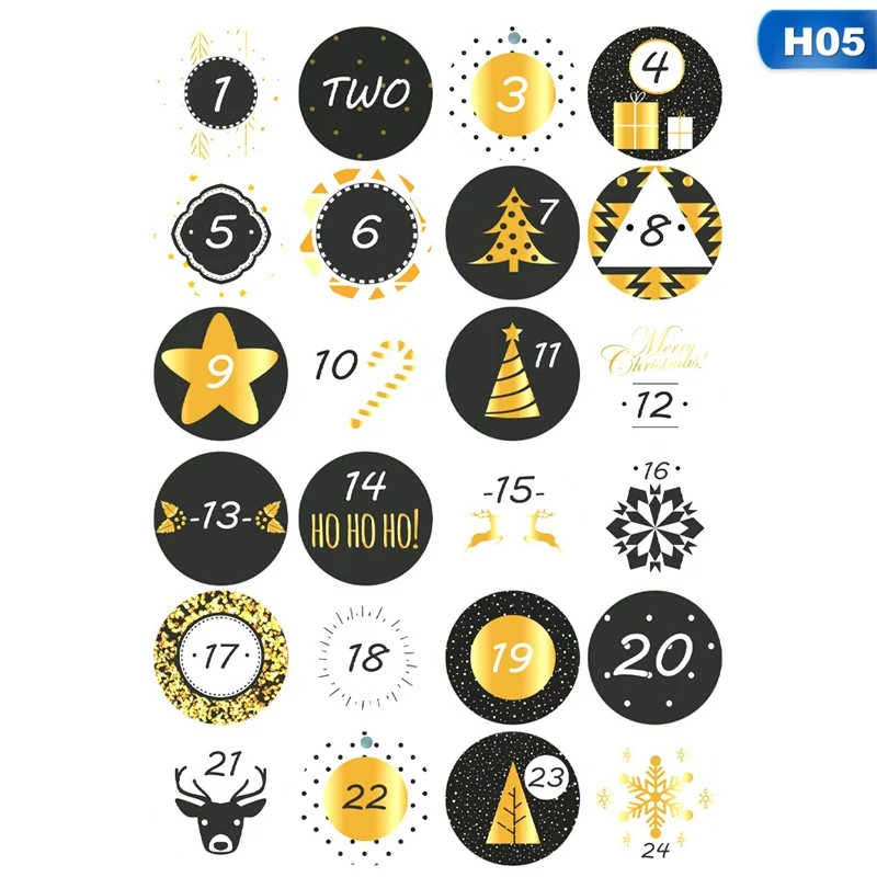 24 шт. джутовые пакеты с календарем и обратным отсчетом | Дом сад