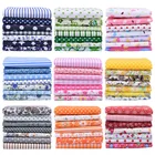 Ткань хлопковая с цветочным узором, 25x25 см, 7 шт.компл.