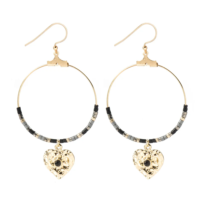 Женские богемные золотистые серьги-подвески без лихорадки Новое поступление 2019