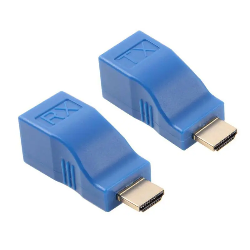 1080P HDMI Extend To RJ45 Over Cat 5e/6 Network LAN Wire Cable Adapter Connect |