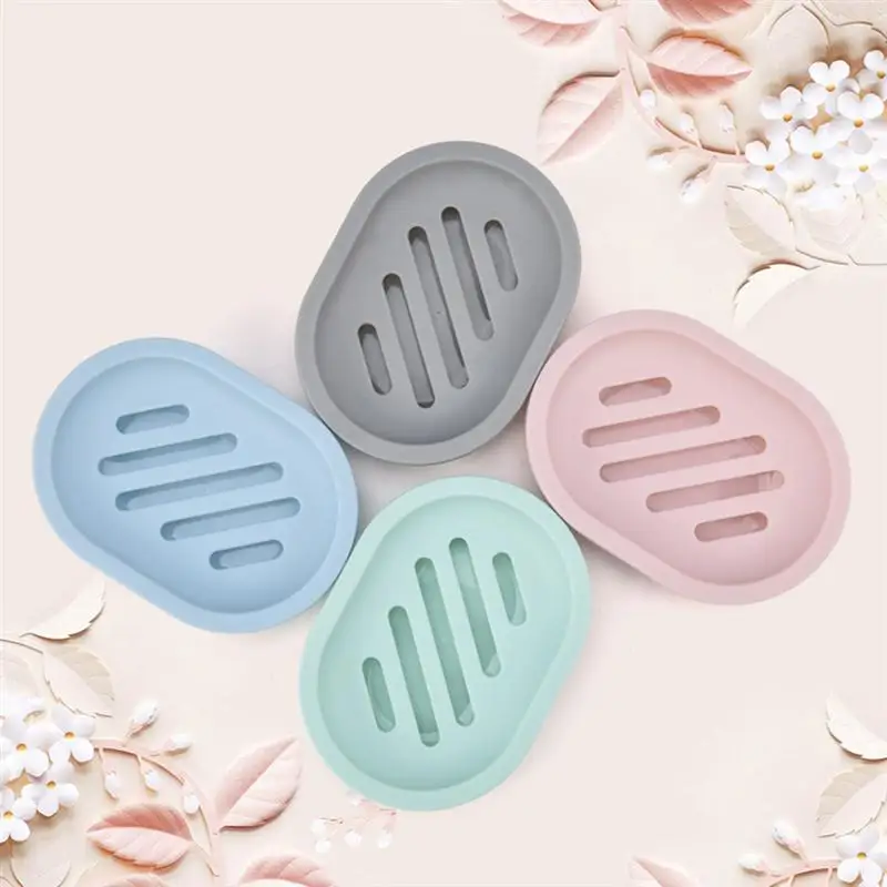 

3pcs Plastic Soap Case Double Layer Soap Box Portable Soap Rack Soap Drainer Case for Home Bathroom (Random Color)