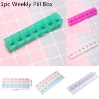 1pc 123row 7 days weekly pill case medicine tablet dispenser carry pill box splitters pill storage supplies