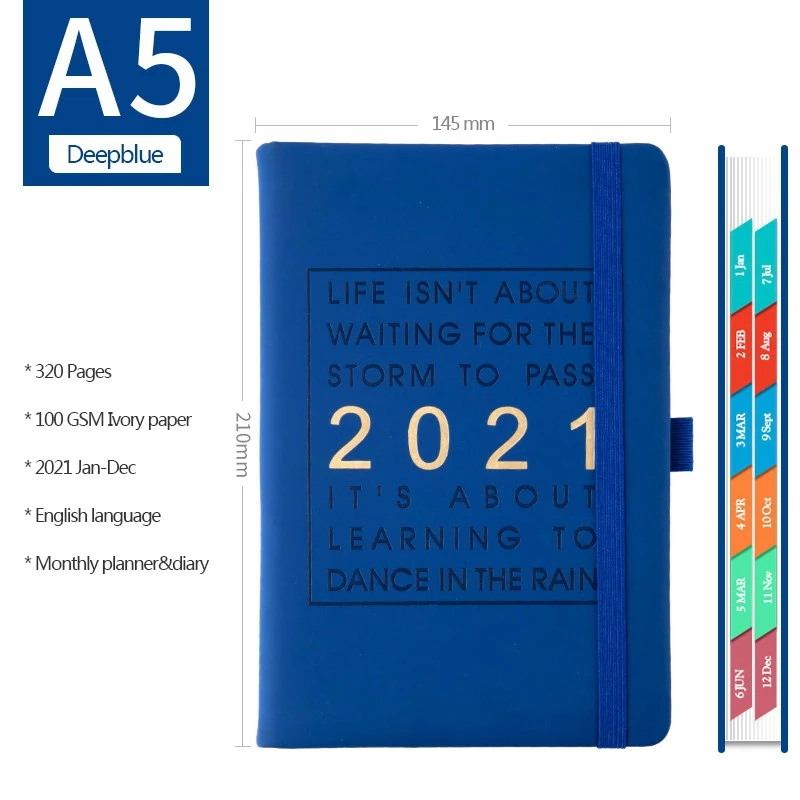 

2021 Calendar - 2021 Weekly & Monthly Planner Notepad, Jan 2021 - Dec 2021, 320 Pages, 8.3Inch x 5.7Inch