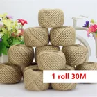 1 рулон 30 м джутовая пеньковая верёвка натурального сизаля 2 мм, ярлык для упаковки свадебных украшений, витая веревка для украшения событий вечерние Ринок