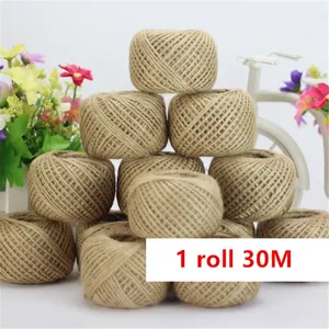 1 рулон 30 м джутовая пеньковая верёвка натурального сизаля 2 мм, ярлык для упаковки свадебных украшений, витая веревка для украшения событий вечерние Ринок