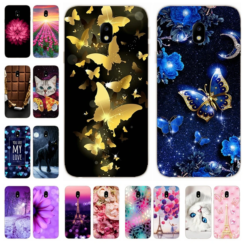 Silicone Cover For Samsung J3 2017 Case 5.0" Printing Cute Soft TPU Back Galaxy J 3 330 F Phone bags Capa |