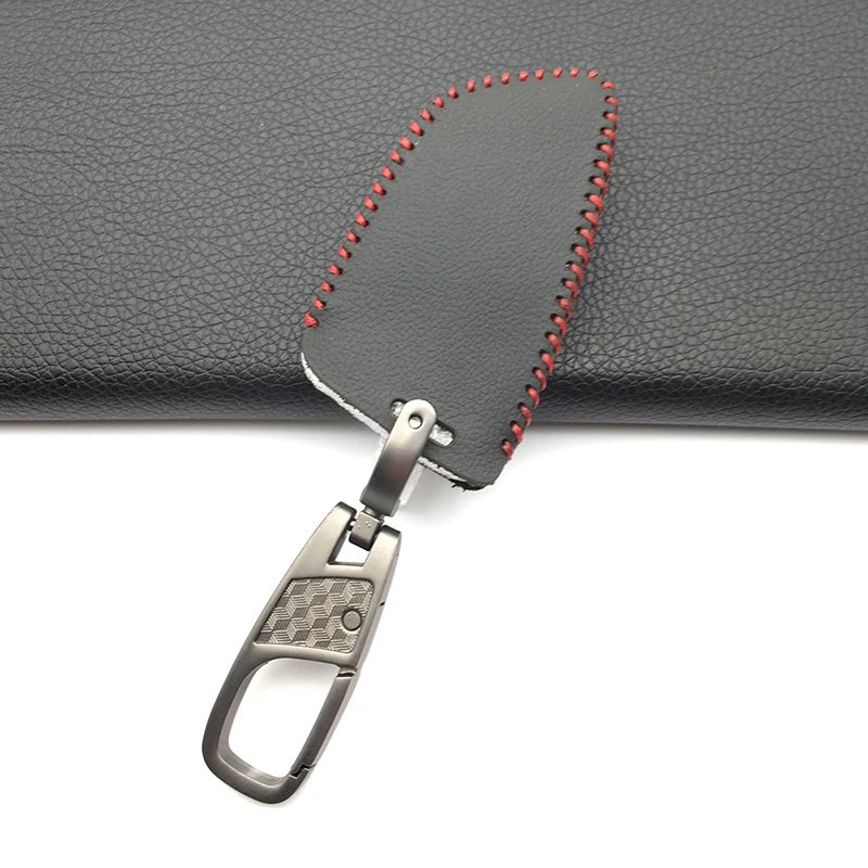 

100% Top Layer Leather Car Remote Key Fob Shell Cover Case For BMW X1 X5 F15 X6 F16 1 2 5 7 Series 2016 2017 2018 Skin Holder