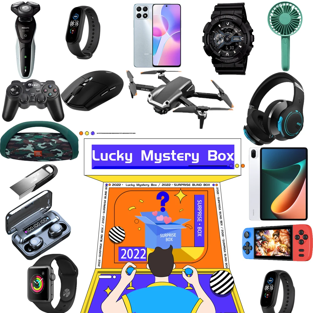 

Самая популярная новая коробка Lucky Mystery 100%, сюрприз, высококачественный подарок, более драгоценный товар, электронные товары ждут вас!