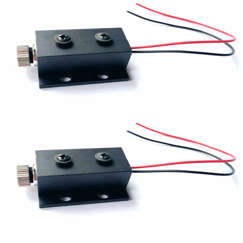 

Фокусируемый 3-5 в 650 нм 5 мВт красный точечный перекрестный лазерный диодный модуль 12x30 мм Вт радиатор, 2 шт.