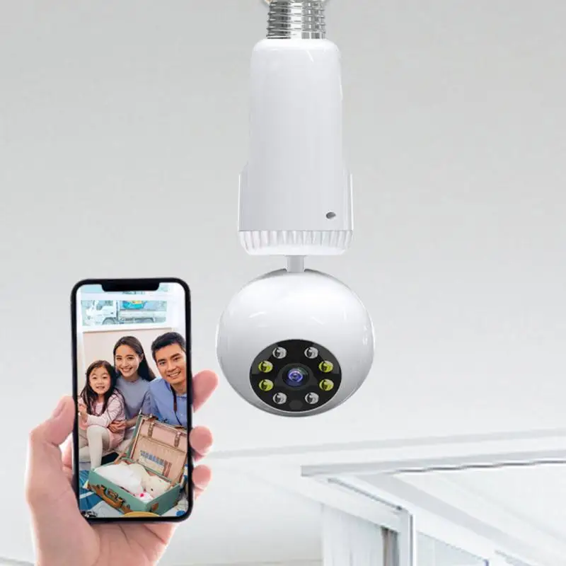 

Новая панорамная камера 360 °, IP-камера с Wi-Fi 1080P и лампочкой, видеокамера для домашней безопасности, Беспроводная сетевая камера видеонаблюде...