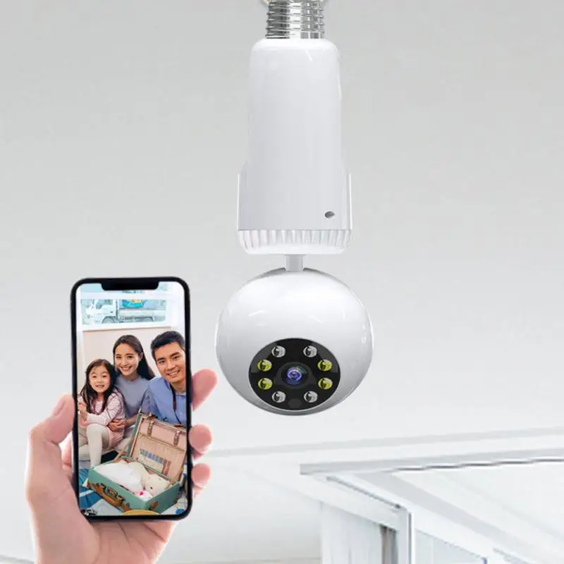 Новая панорамная камера 360 ° IP-камера с Wi-Fi 1080P и лампочкой - Цена: 4042.6