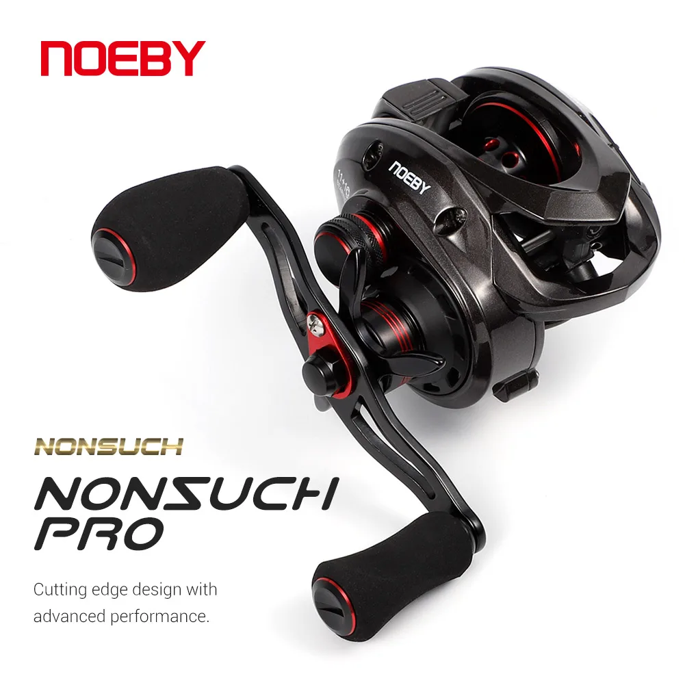 Noeby Baitcasting Reel Max Drag 8kg 17Lb Magnetic Brake System 7.3:1 Gear Ratio Low Profile Strong Saltwater Fishing Reels