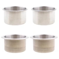 4pcs marine boat rv stainless steel cup drink holder recessed silver insert yacht 90mm 85mm