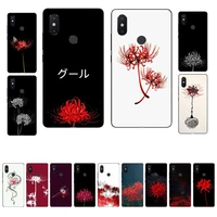 maiyaca japanese anime tokyo ghoul lycoris radiata flowers phone case for xiaomi mi 8 9 10 lite pro 9se 5 6 x max 2 3 mix2s f1