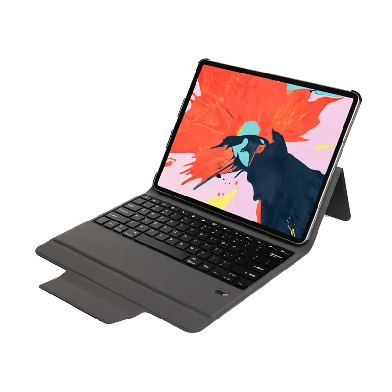 black no lighting Ультра тонкая подсветка Bluetooth клавиатура для IPad Pro 12,9 Обложка на заднюю панель из искусственной кожи для IPad Pro 12," A1876 A2014 A1895 A003 - Цвет: black no lighting