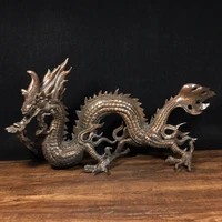 20chinese folk collection old bronze cinnabar lacquer dragon statue zodiac dragon gather wealth ornaments town house exorcism