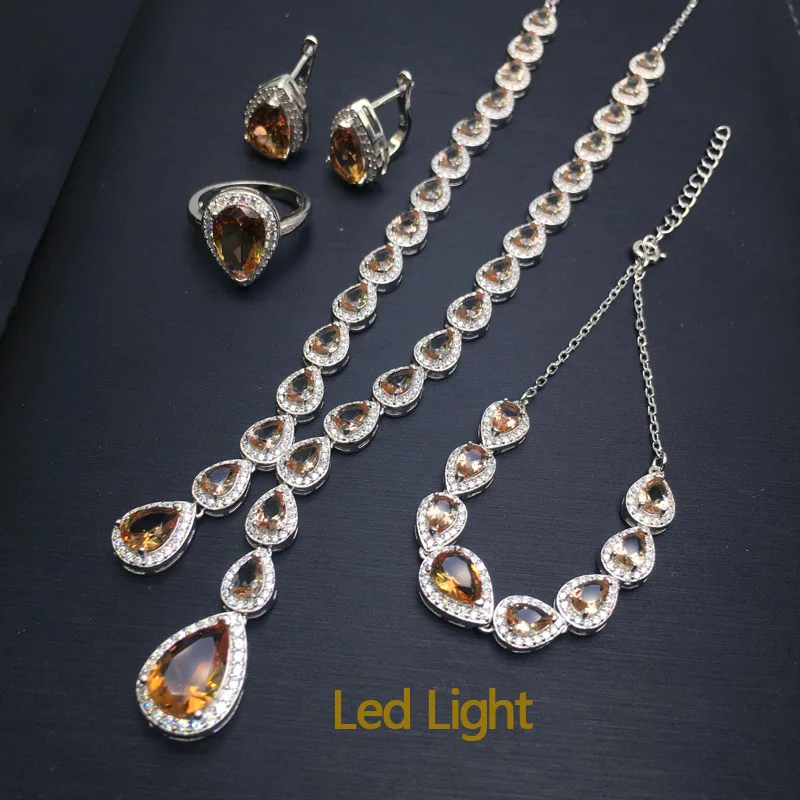 Женский ювелирный комплект из серебра 925 пробы с зултанитом | Украшения и