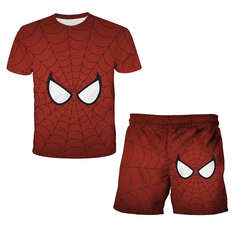 

Super-Hero Hulk- Spidermn Summer 2Pcs Sets Children Clothing Sets Tops+Pants Suits Boys Tshirts Shorts 4 5 6 7 8 9-14 Years