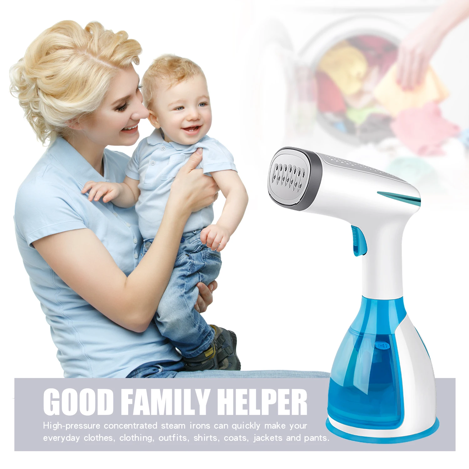 

Mini Electric Steam Iron Household Hand-Held Hook Steam Brush Fabric Laundry Cloth Straightener Wrinkle Household Iron Artifact