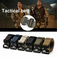 military equipment combat waist straps tactical belt hunt zinc alloy buckle nylon webbing water ripple style outside adjustable