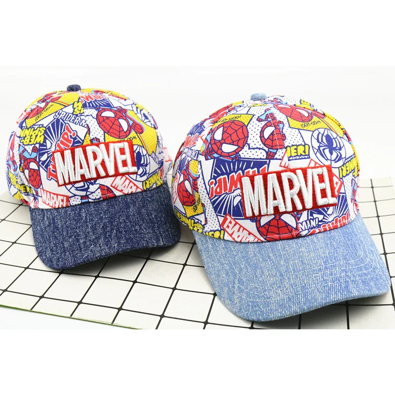 Новинка 2022 Детские хлопковые бейсболки с вышивкой из фильма Marvel Человек-паук
