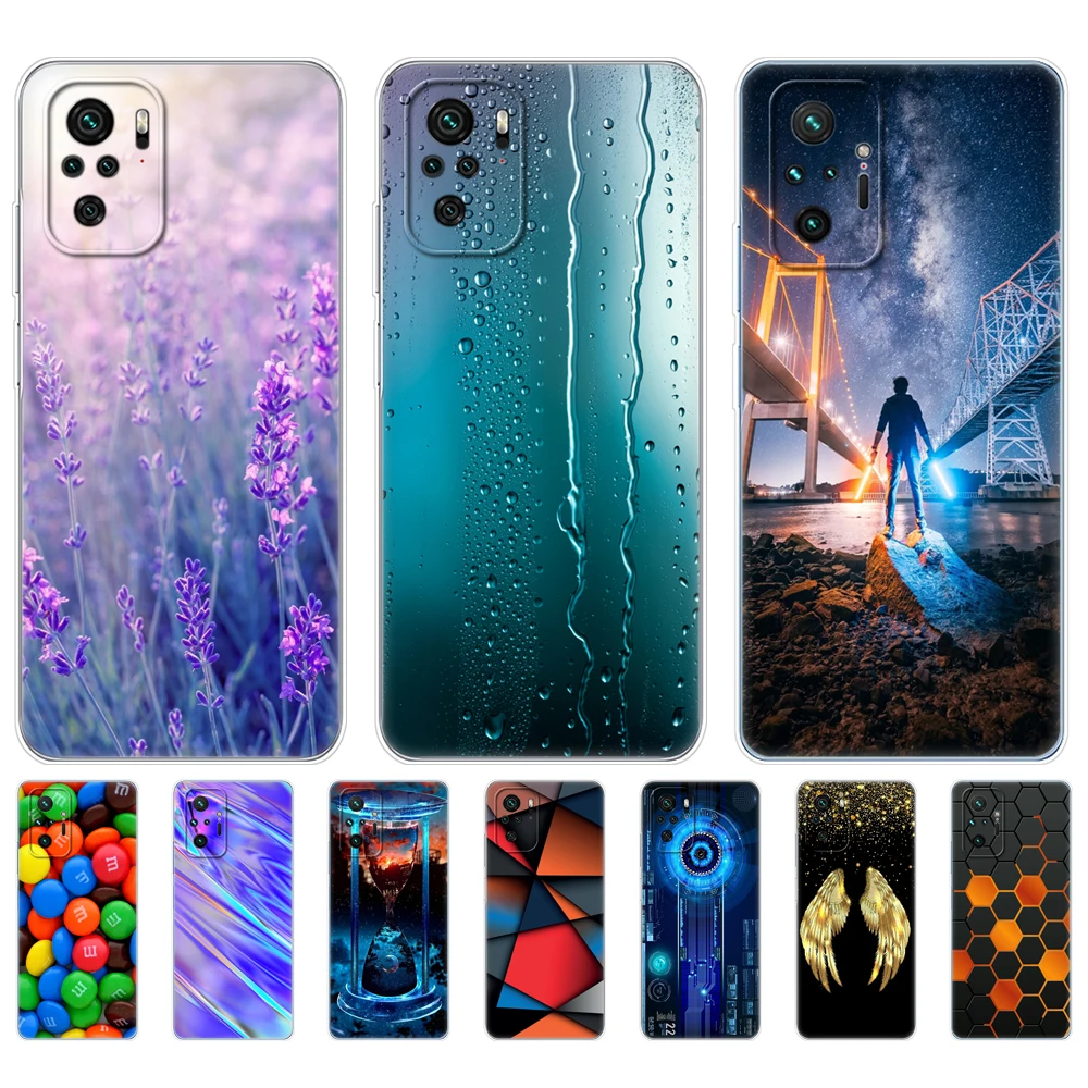 For Xiaomi Redmi Note 10 4G 5G Case Silicon Soft Tpu For Redmi Note 10 Pro Global  Phone Cover redmi Note 10S Bumper Etui Funda