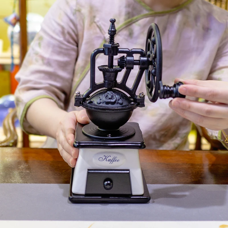 Miglior Macchina Da Caffè Vintage Macinacaffè Manuale Chicchi Macinacaffè Per Uso Domestico Manovella Molinillo Cafe Accessori Da Cucina ED50MD