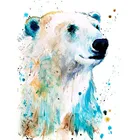 Алмазная 5D мозаика сделай сам, Набор для вышивки крестиком, с изображением белого медведя, полная выкладка, украшение для дома