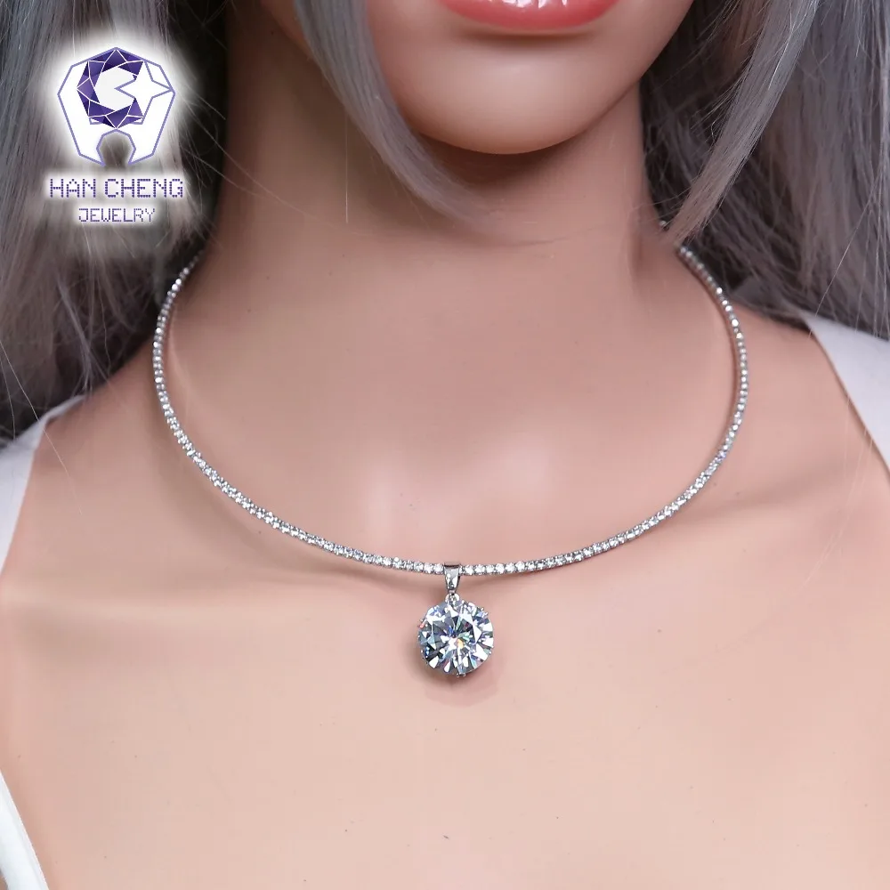 Женское колье чокер с цирконом HanCheng простые стразы массивное ювелирное