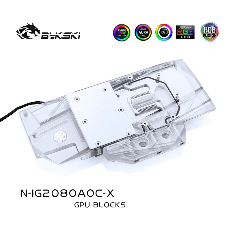 Bykski N-IG2080AOC-X полное покрытие графической карты водяного охлаждения блок для
