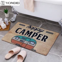 cartoon camper carpet indoor entrance doormat bathroom bath floor rugs absorbent mat anti slip kitchen rug for home decorative