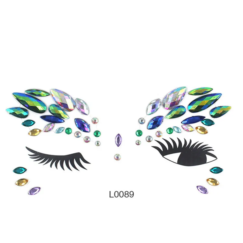 Кристалл лицо наклейка s для женщин Свадьба День рождения Маскарад Diy Ювелирные