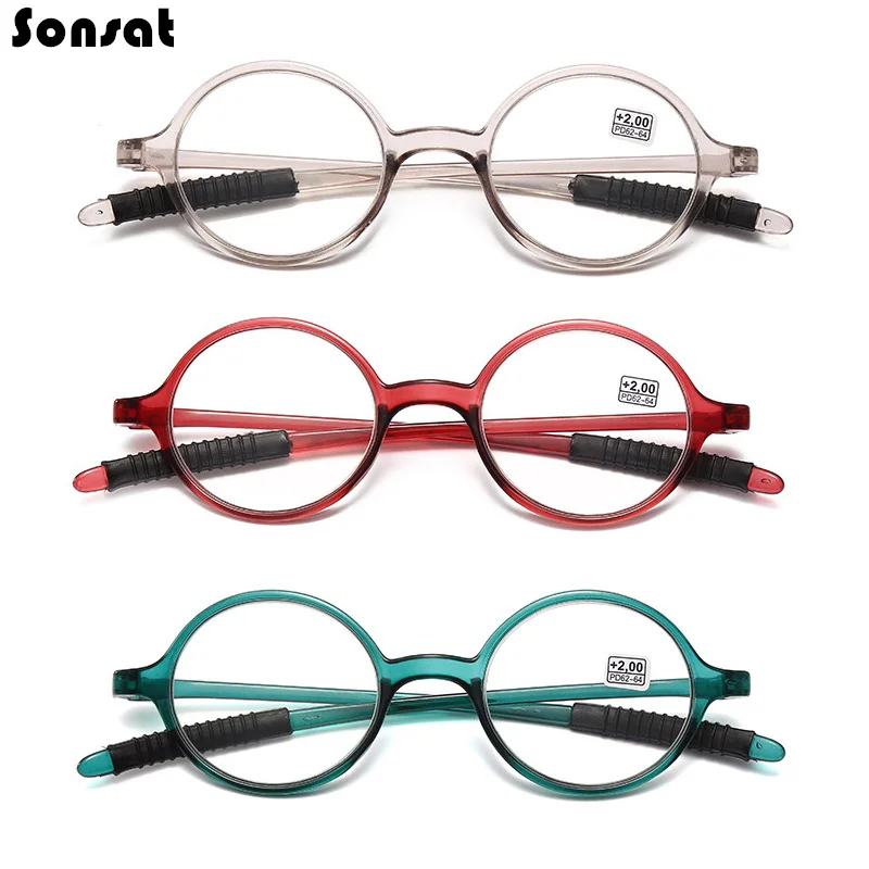 Очки для чтения в круглой оправе женские стиле ретро мягкие работы за