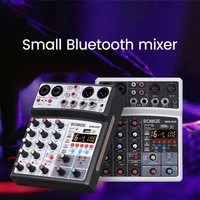 4 channels audio sound mixer mixing dj console usb record sound card for home karaoke ktv with 48v phantom power 16 dsp effects