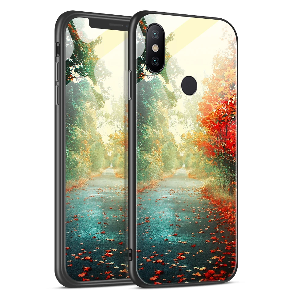 H111 Чехол из закаленного стекла для Xiao mi A1 A2 A2Lite Edge Cover для Xiaomi mi 6 6X для задней крышки, Твердый чехол с полной защитой звездного цвета - Цвет: H111