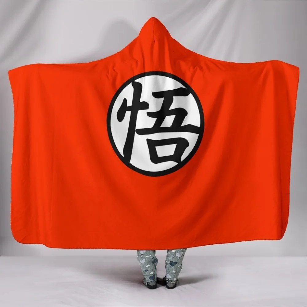 3D Наруто Dragon Ball теплое с капюшоном, надеваемое покрывало, мягкое пушистое пончо для детей и взрослых, Манта Para, одеяло для дивана