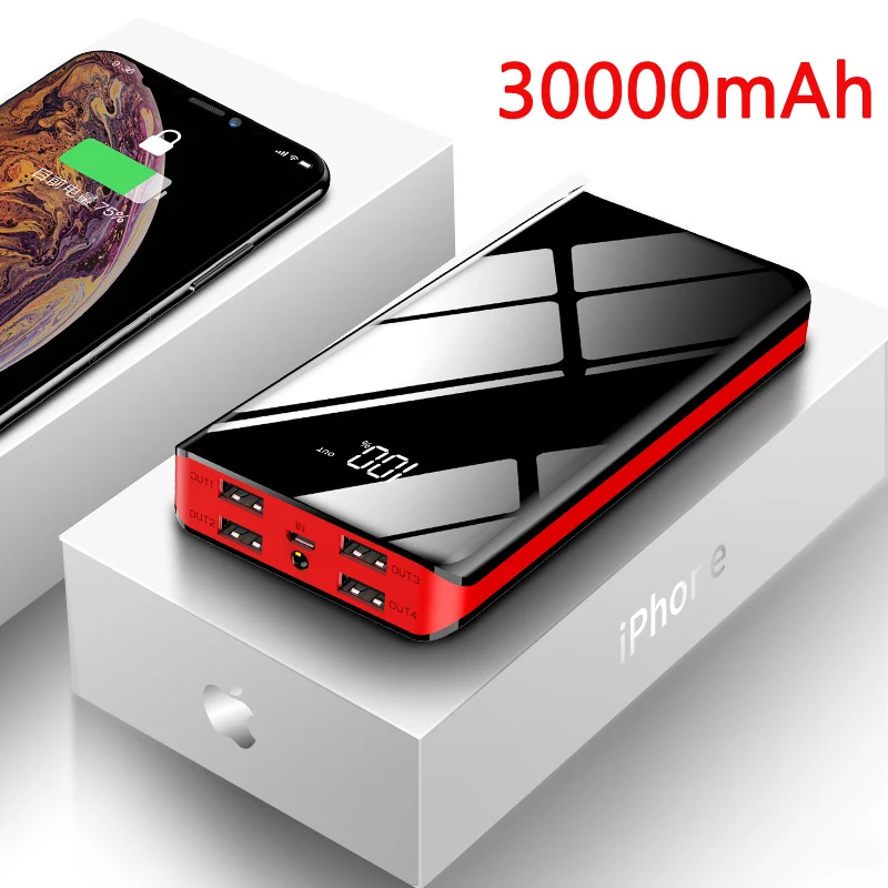 

Power Bank 30000mAh 40000mAh 50000mAh LED Display Powerbank for iPhone 11 Xiaomi mi Mobile Phone Portable Charger USB Poverbank