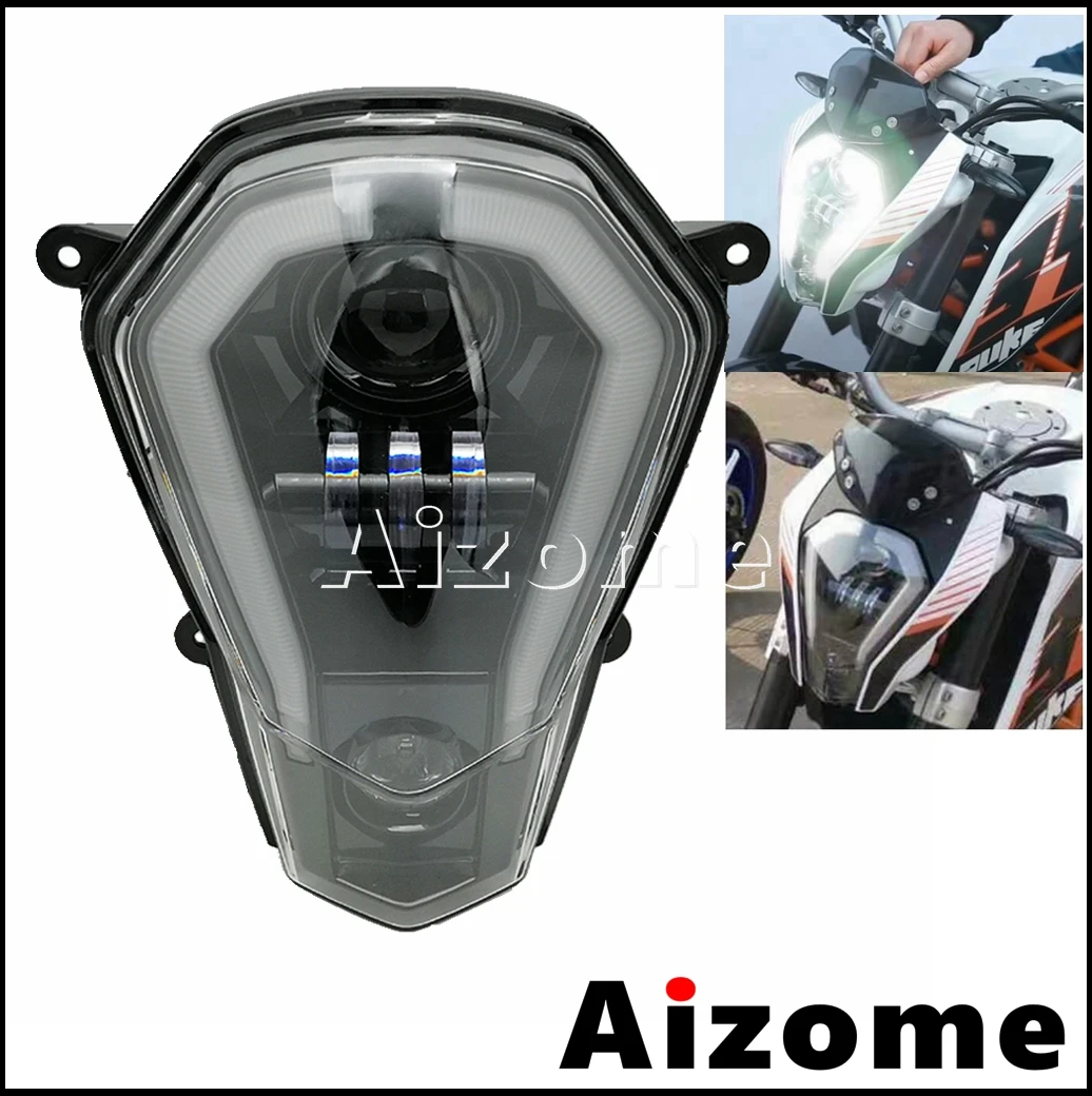

Motorcycle 2011-2016 125 200 250 390 Supermoto Headlight LED High/Low Beam Headlamp W/ DRL Running Light Blinker Turn Signal Kit