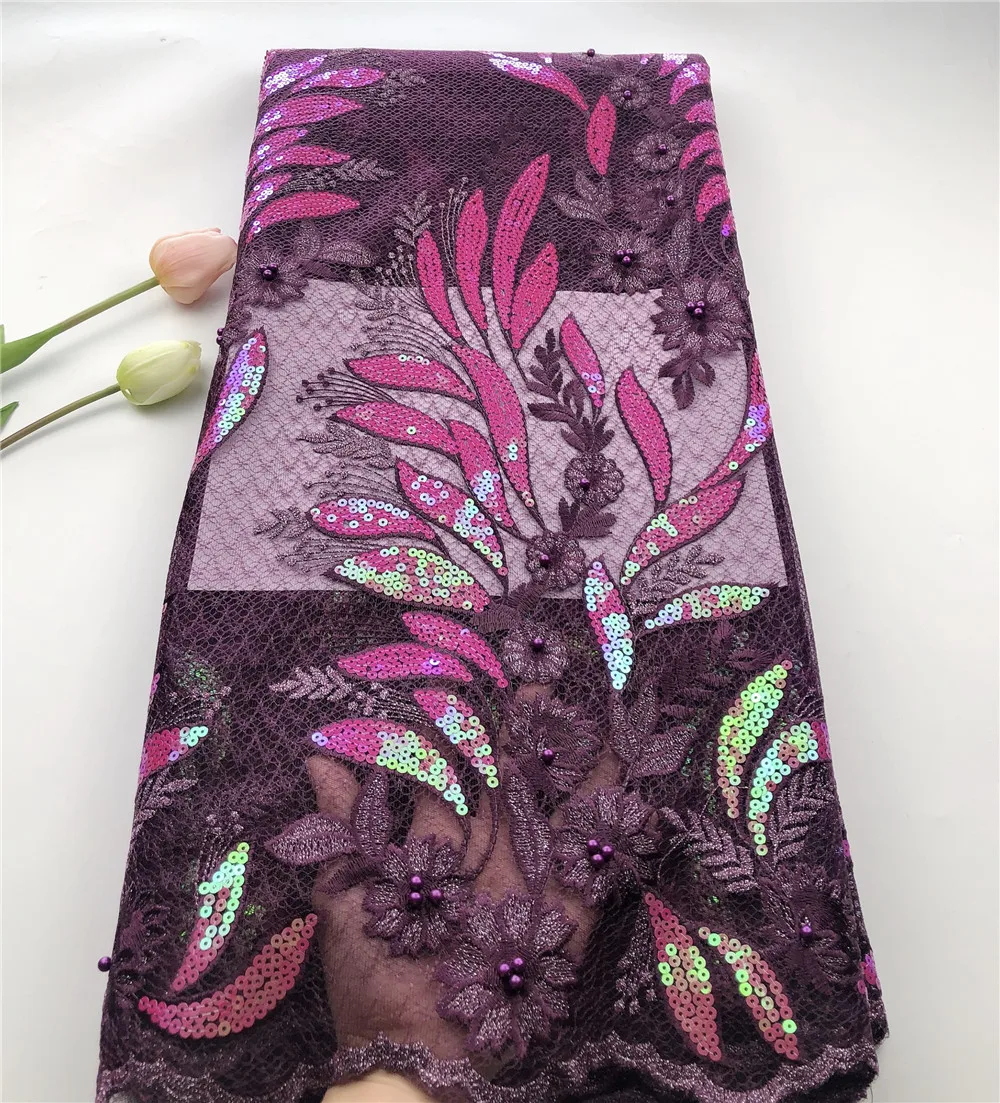 

Exclusive 5 yards veritable french lace Korea made African Swiss Organza lace fabric Soft unique shiny Nigerian wedding wear