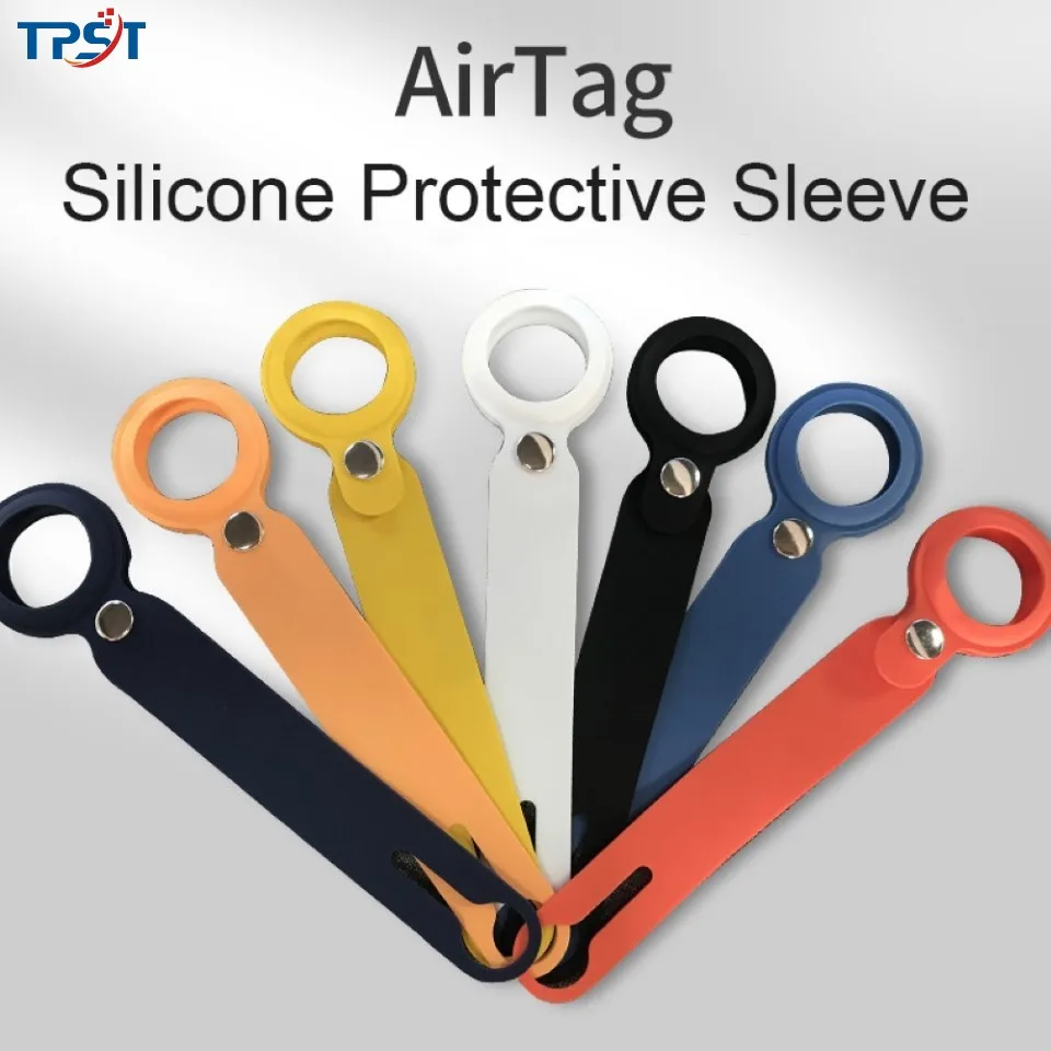 

TPST 2021 Silicone Cover for Apple Airtags Tracker Shockproof Anti-fall Sleeve Protective Case Locator Tracker Anti-lost