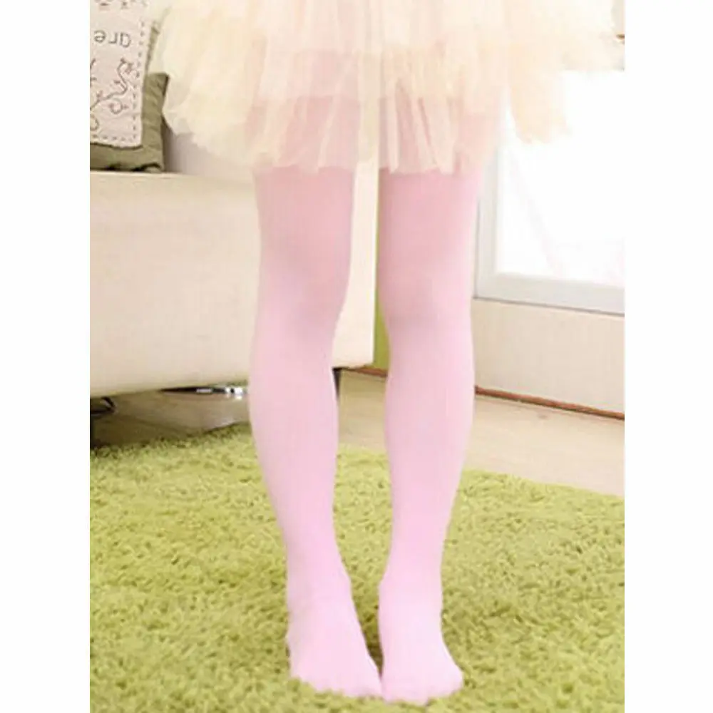 

2019 New Toddler Kids Girls Baby Soft Tights Stockings Ballet Dance Candy Color Long Pantyhose Stretchable For 4-9 Year