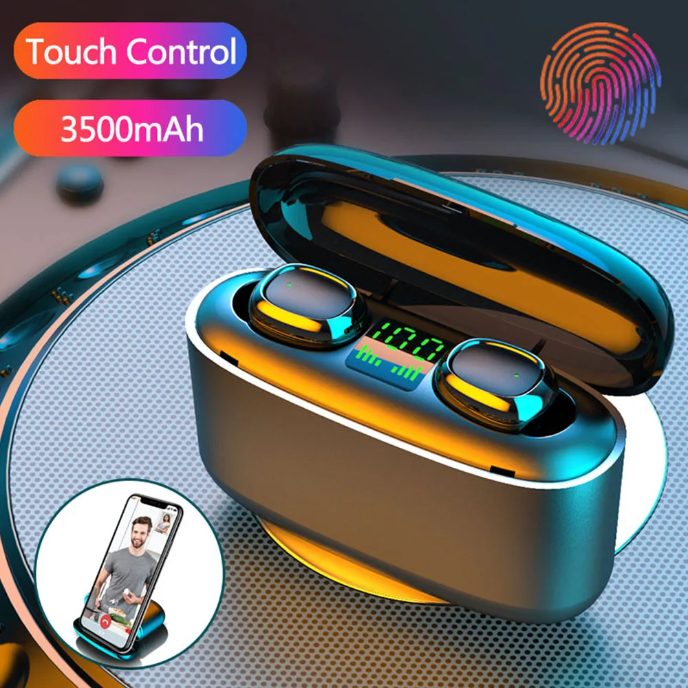 3500 мАч светодиодный Bluetooth беспроводные наушники IPX7 водонепроницаемые с