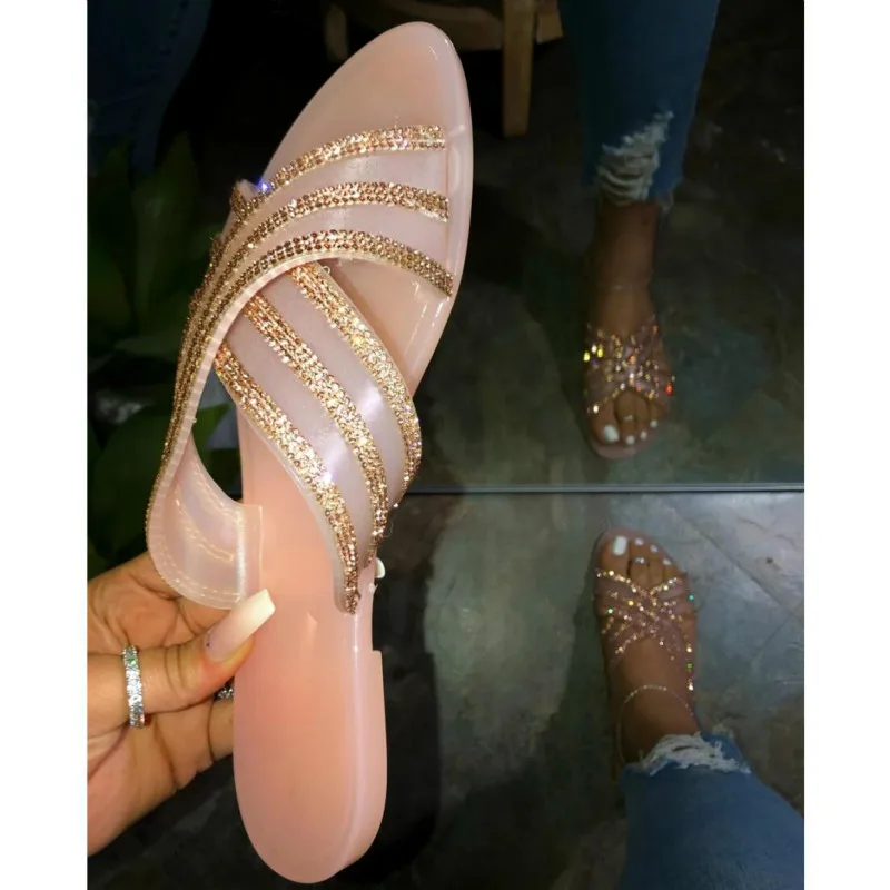 Шлепанцы женские на плоской подошве повседневные удобные тапочки сланцы плоская