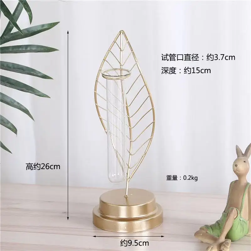 Простые золотые листья Противоударная заданяя гидропонное Стекло Цветочная