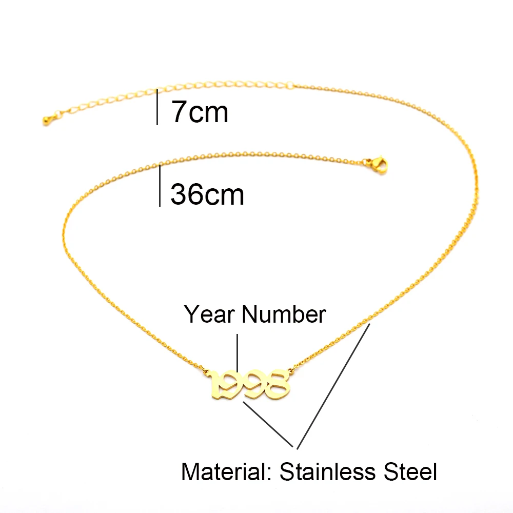 Ожерелье для женщин в возрасте от рождения Золотая цепочка юбилейное ожерелье