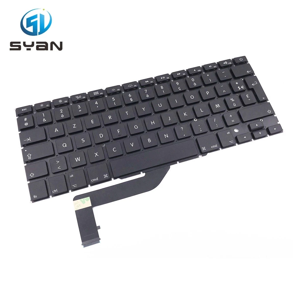 

French A1398 keyboard with backlight for Macbook Pro Retina 15.4 inches laptop MC975 ME665 ME293 ME294 keyboards with backlit