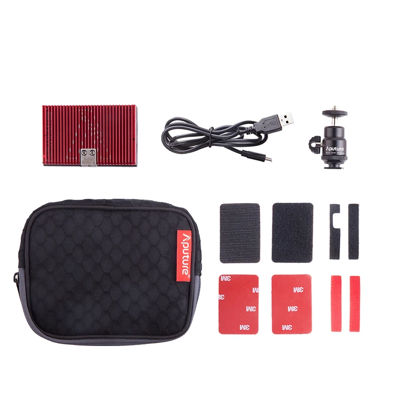 Aputure AL-MX фотографического светодиодный видео Лампа Регулируемый 2800K-6500K Алюминий