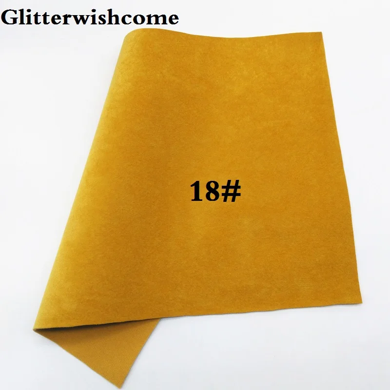 Glitterwishcome 21X29 см A4 размер винил для бантов искусственная кожа Бархат Кожа Fabirc искусственная кожа листы для бантов, GM118A - Цвет: 18