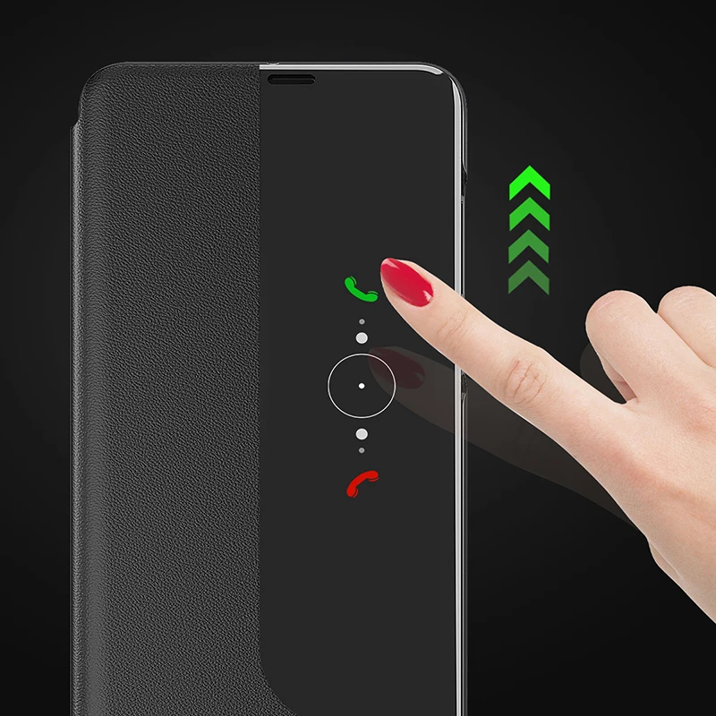 Новый Умный большой кожаный чехол для Huawei P40 P30 Pro P20 чехол-подставка Mate 20 40 Fundas |