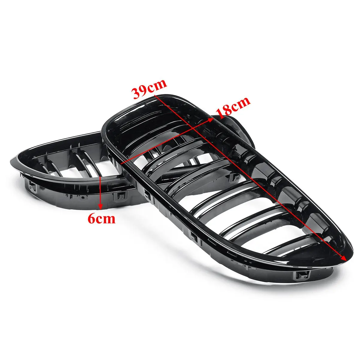 2 пары-планка ABS черный глянец почек гоночный автомобиль решетка для BMW M6 640i 650i F06 F12